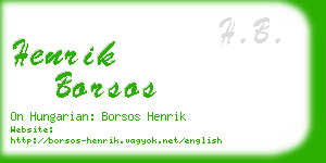 henrik borsos business card